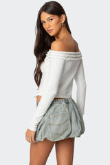 Gia Ruffled Off Shoulder Top