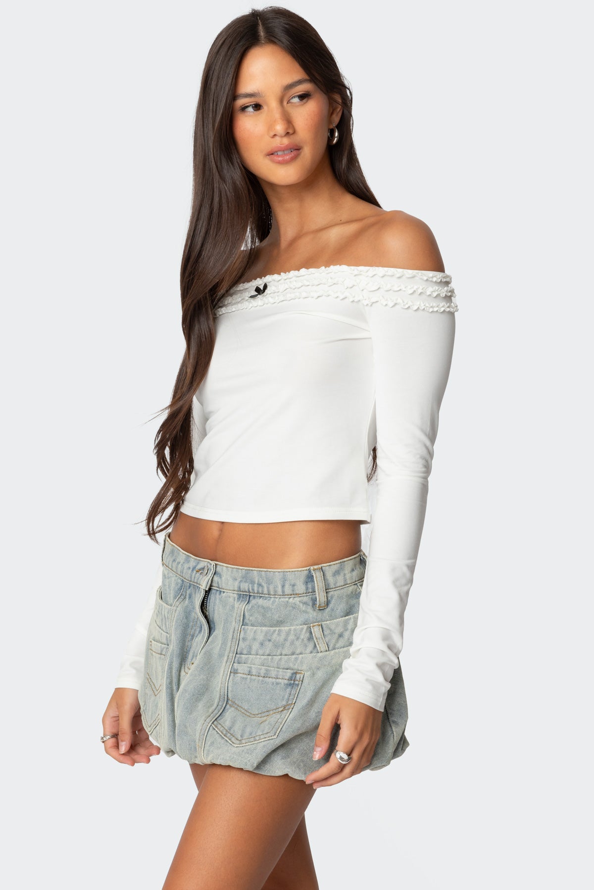 Gia Ruffled Off Shoulder Top