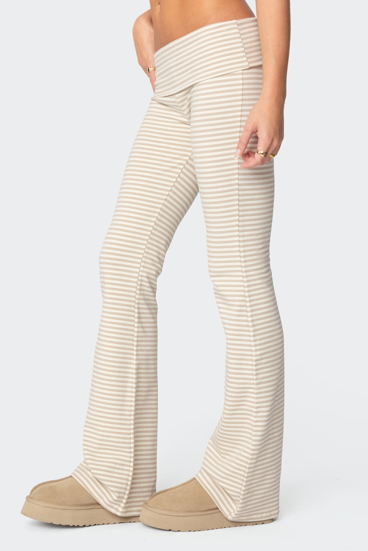 Kaeli Stripey Flared Leggings