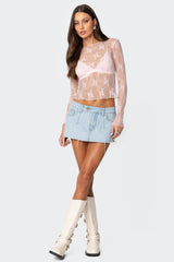 Lise Sheer Lace Top