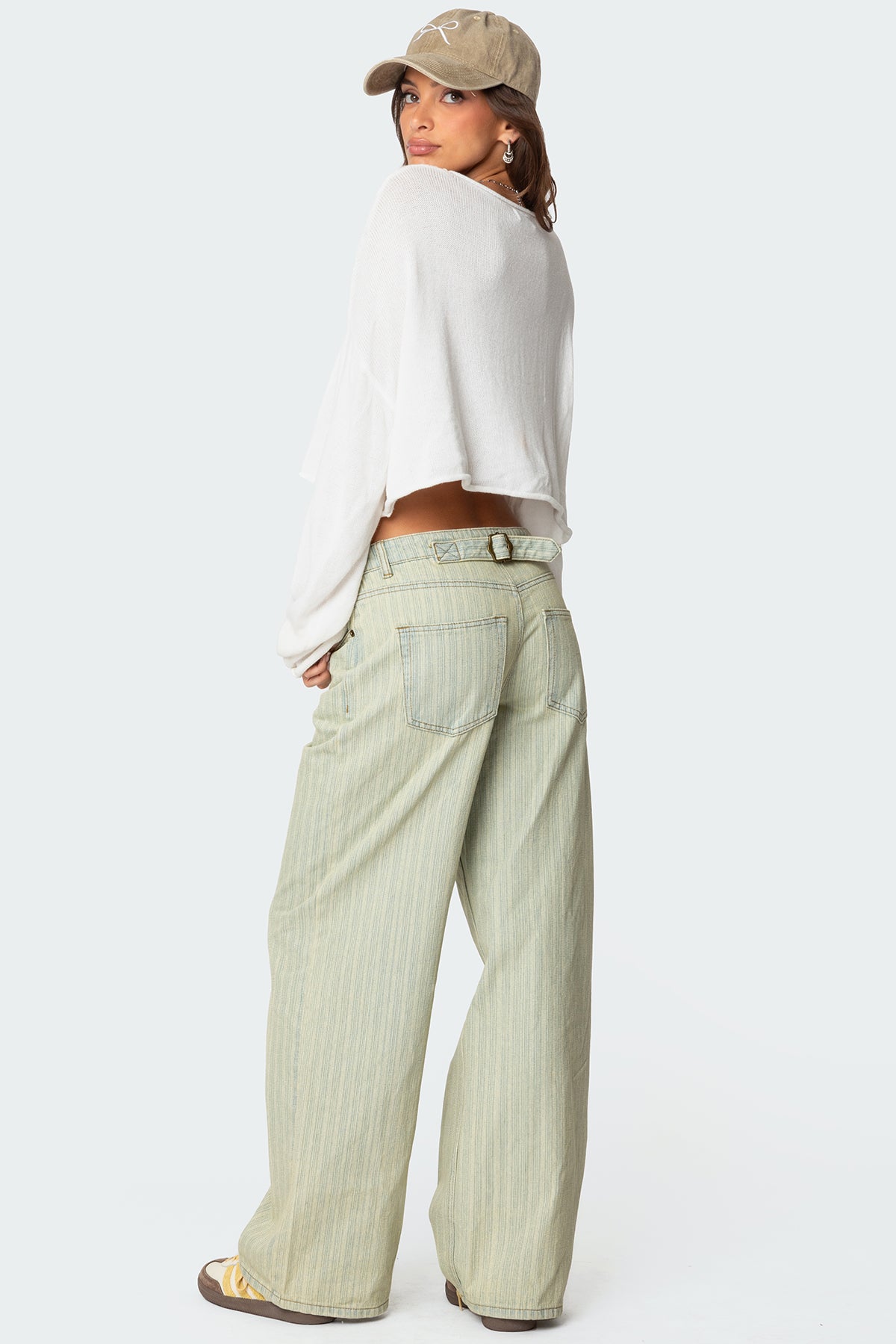 Lannah Textured Low Rise Jeans