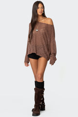 Bri Oversized Boat Neck Sweater