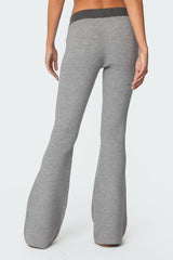 Lei Contrast Knit Flared Pants