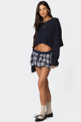 Dianna Plaid Bubble Mini Skort