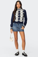 Madisen Argyle Knit Cardigan