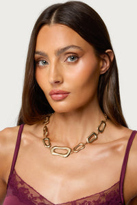 Chunky Oval Chain Necklace