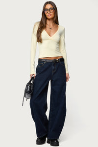Jillian Low Rise Oversized Barrel Jeans