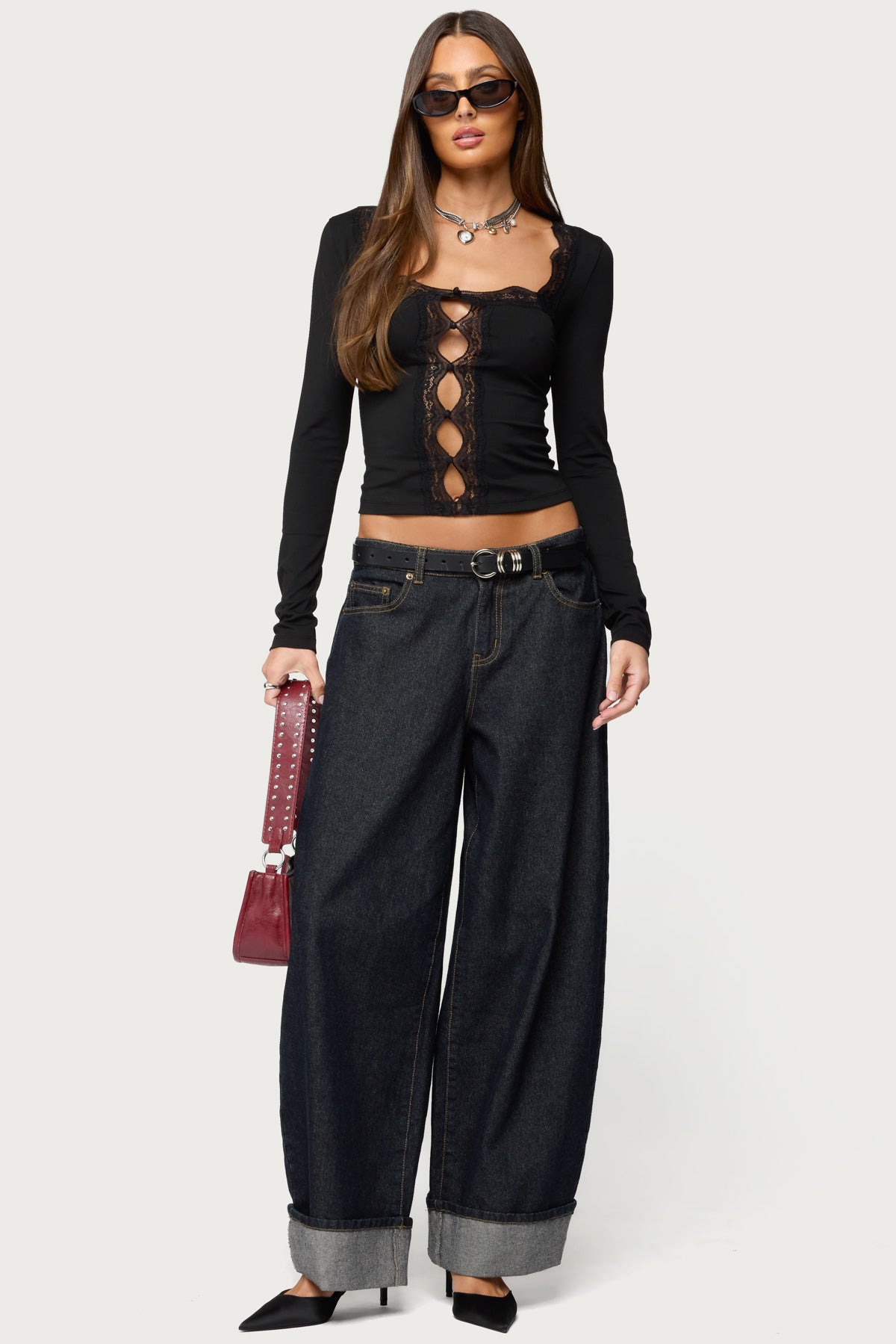 Zeya Lacey Keyhole Top – edikted