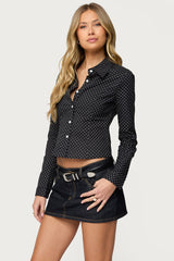 Ilia Polka Dot Button Up Shirt