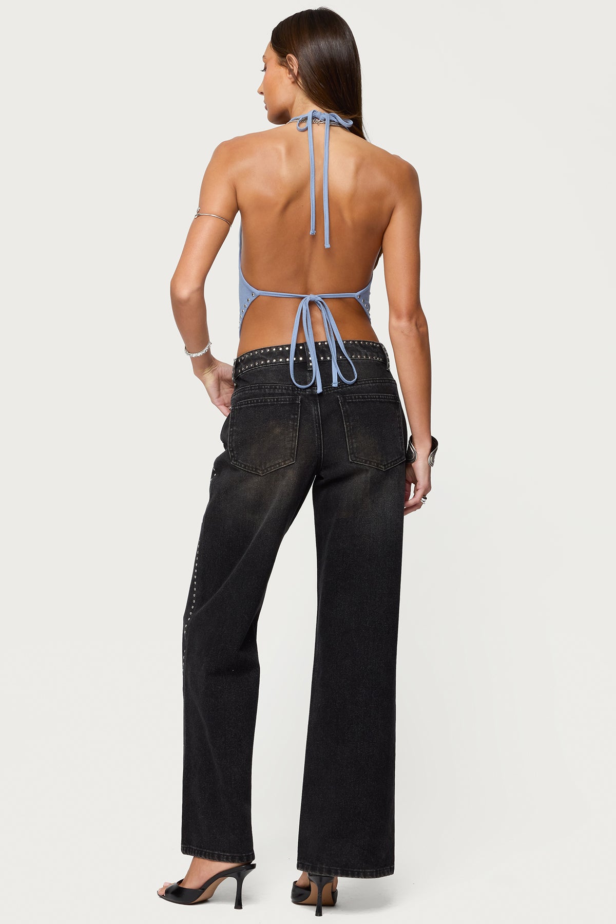 Zenya Backless Cowl Neck Halter Top – edikted