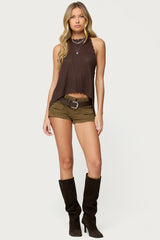 Ivey Backless Crochet Halter Top