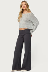 Wide Leg Foldover Pants