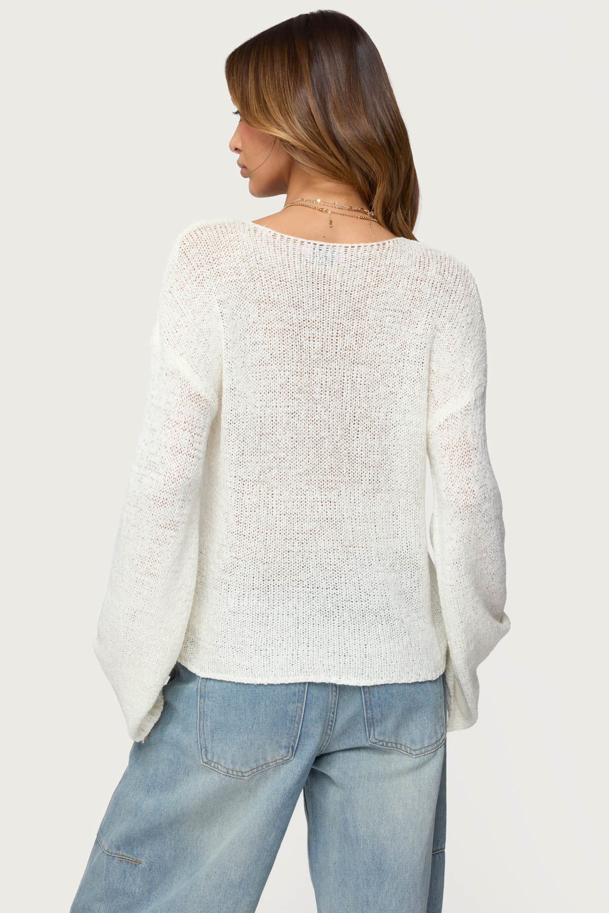 Drop Shoulder Light Knit Sweater