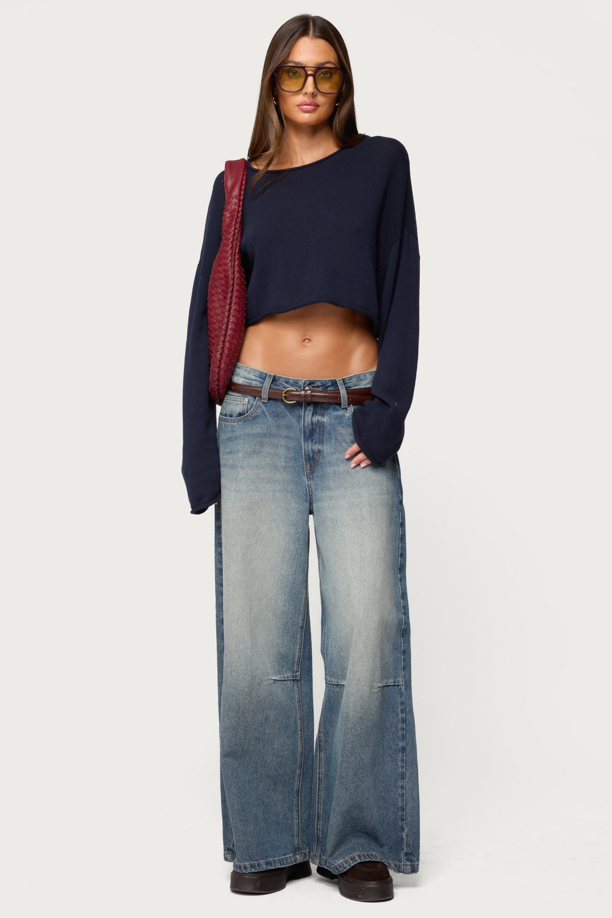 Shyrah Oversized Knit Top – edikted