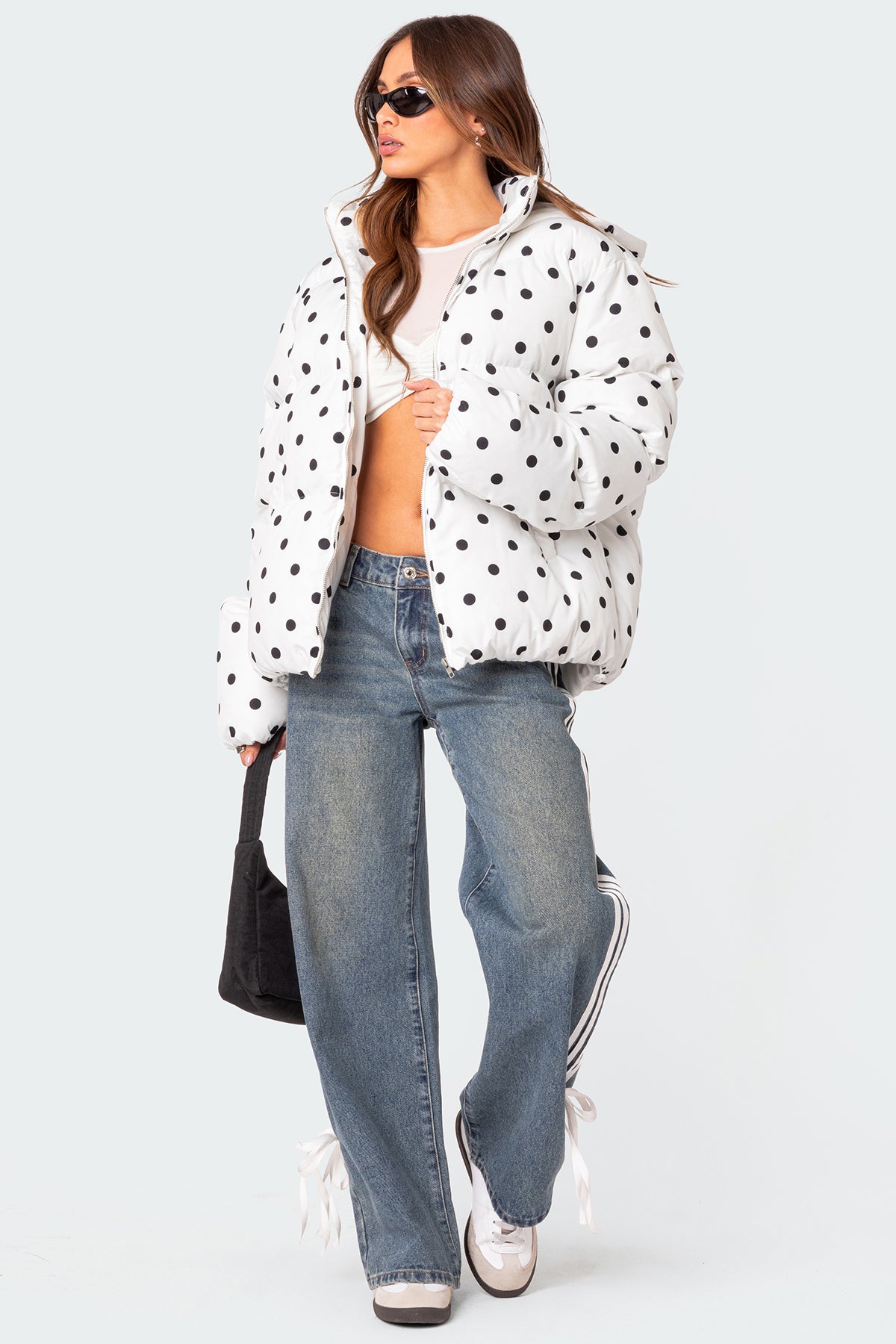 Marcey Polka Dot Hooded Puffer