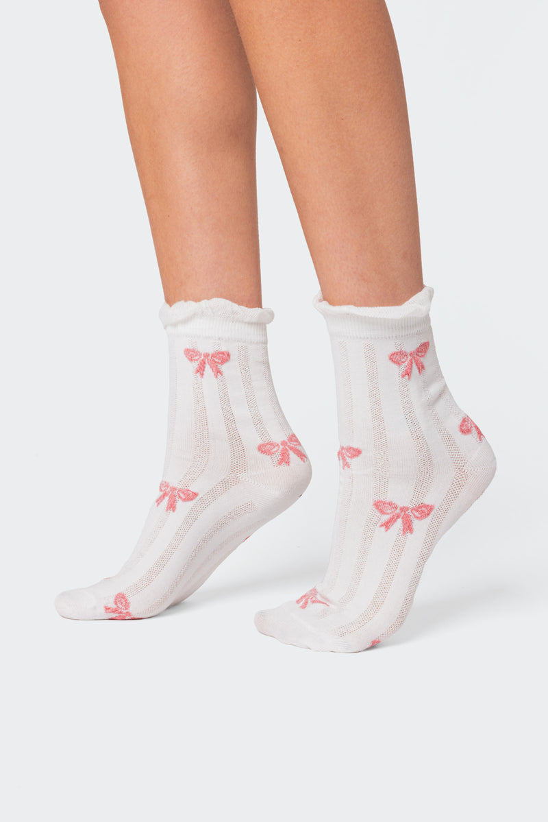 Bow Printed Socks
