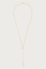 Cascading Pearly Rhinestone Necklace