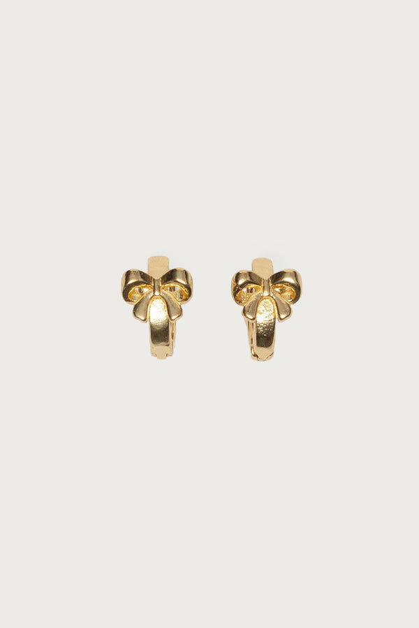 Bow Huggy Hoop Earrings