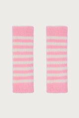 Striped Knit Fingerless Gloves