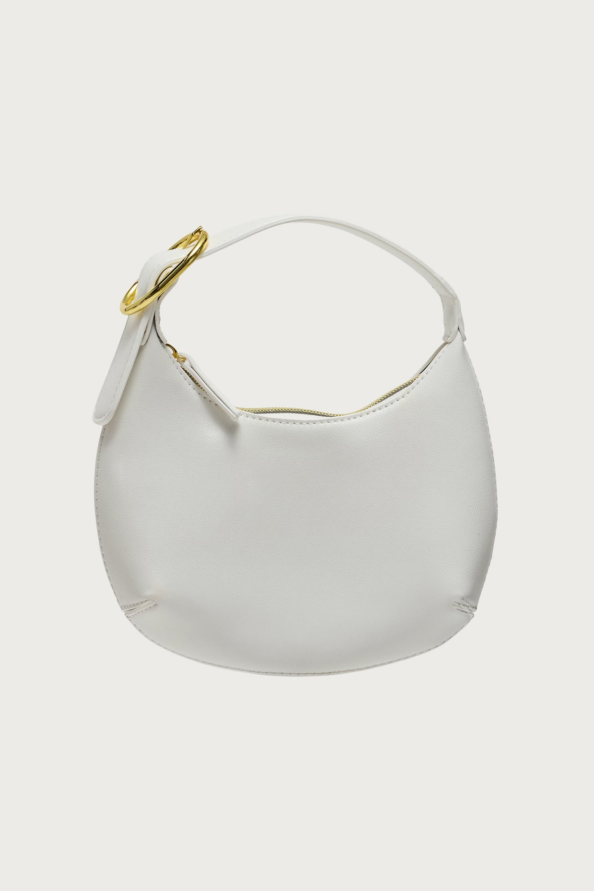 Buckle Strap Faux Leather Bag