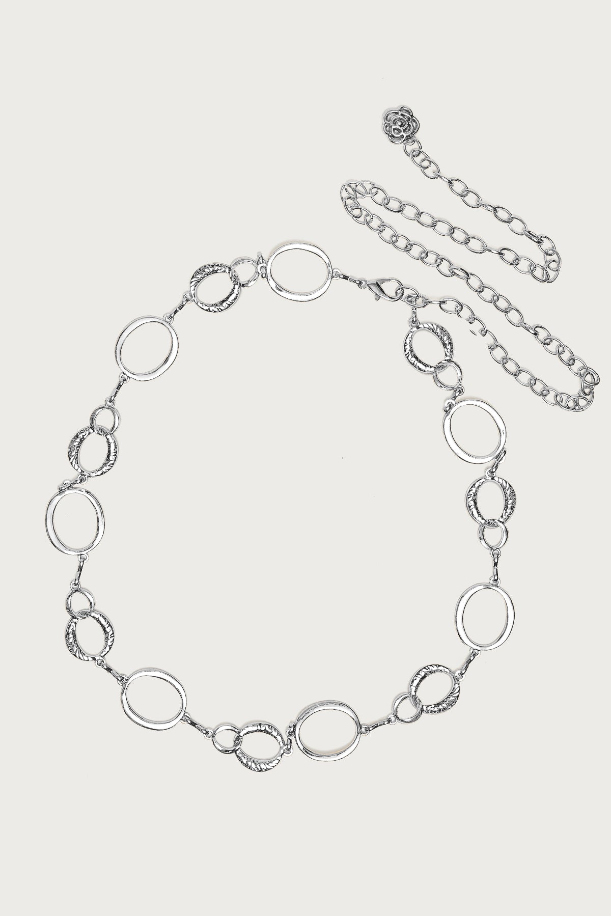 Textured Oval Chain Belt