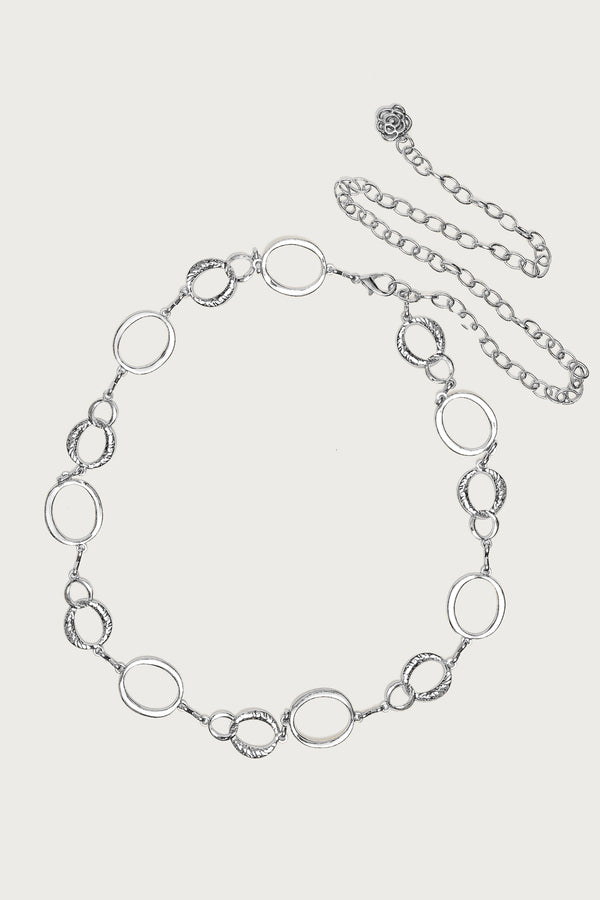 Textured Oval Chain Belt