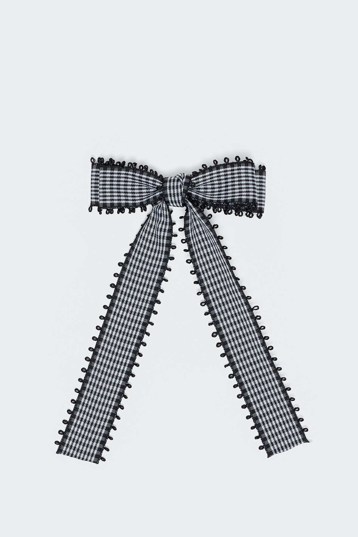 Gingham Bow Hair Clip