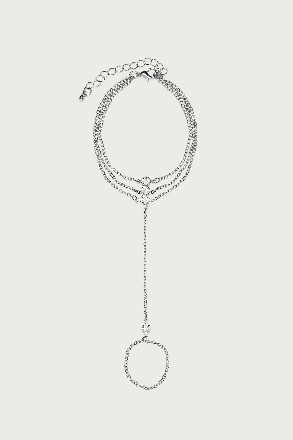Dazzled Rhinestone Layered Handchain