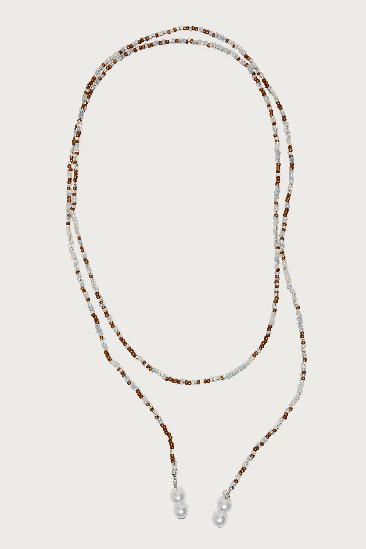 Pearly Beaded Wrap Necklace