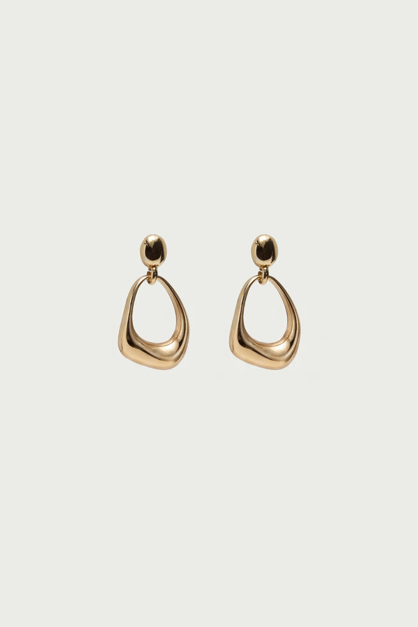 Abstract Oval Dangle Earrings