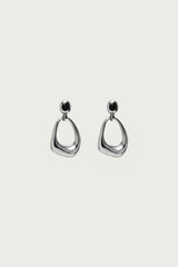 Abstract Oval Dangle Earrings