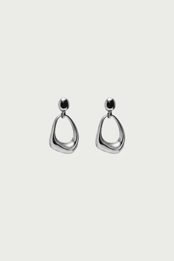Abstract Oval Dangle Earrings