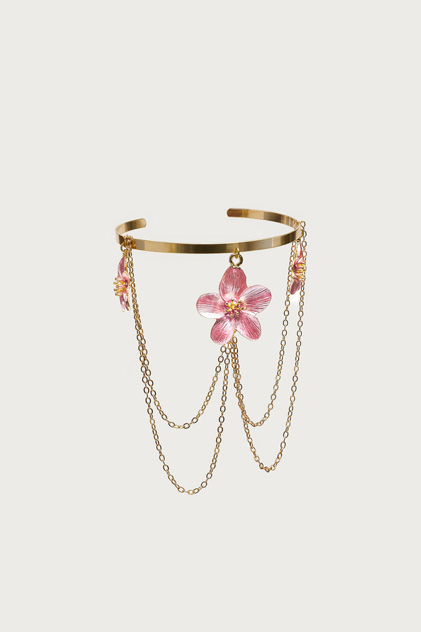 Tropical Flower Chain Arm Cuff