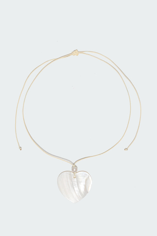 Heart Shell Cord Necklace