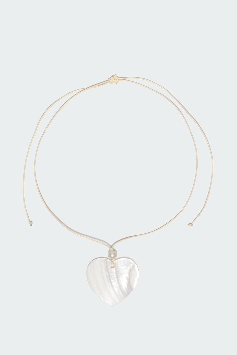 Heart Shell Cord Necklace
