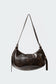 Washed Faux Leather Buckle Bag