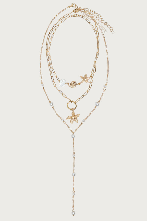 Pearly Coastal Necklace Set