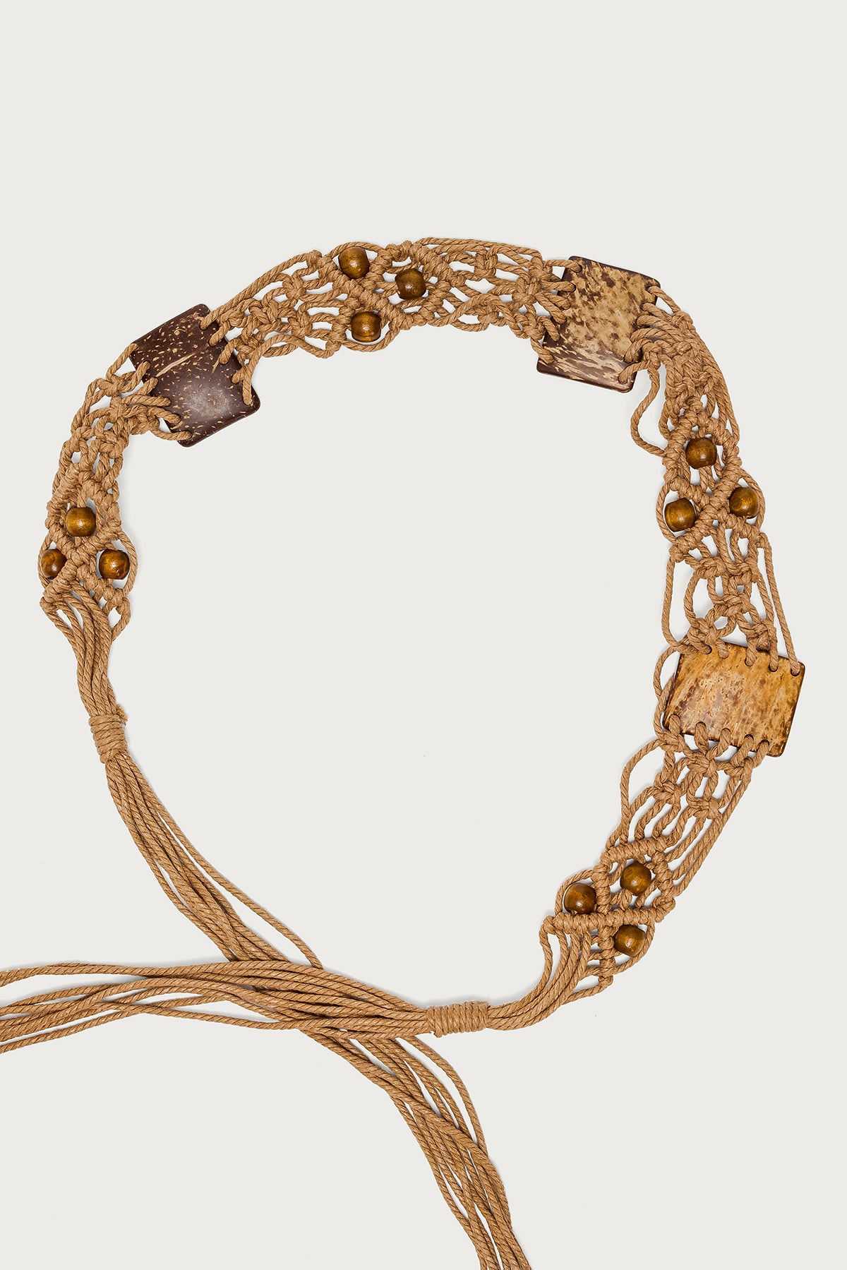Braided Bead Tie Belt