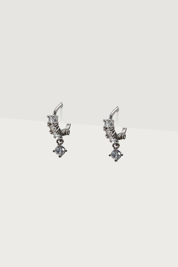 Faux Diamond Huggy Hoop Earrings