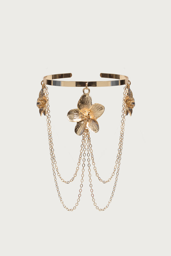 Tropical Flower Chain Arm Cuff