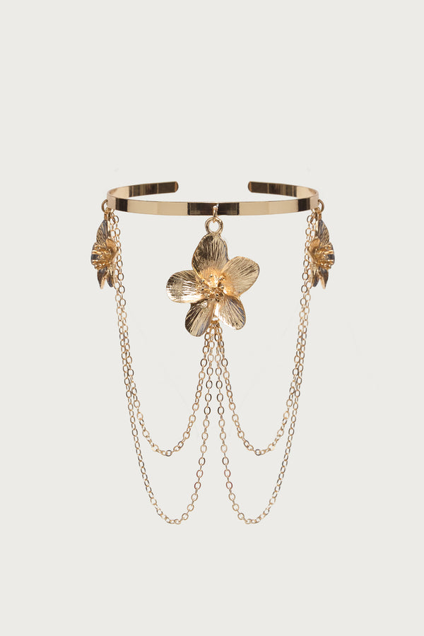 Tropical Flower Chain Arm Cuff