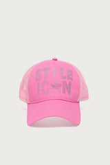 Style Icon Rhinestone Trucker Hat