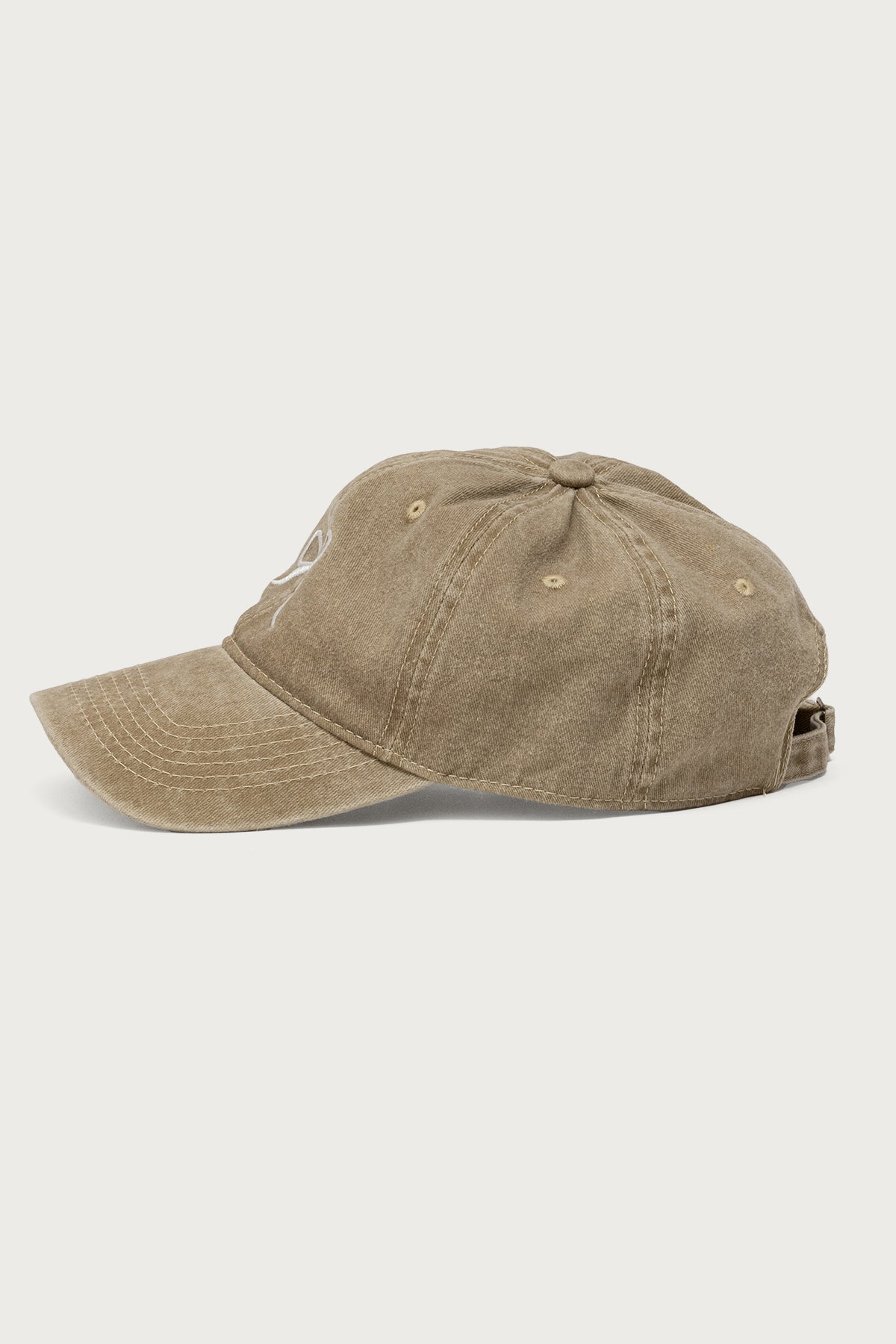 Embroidered Bow Washed Baseball Cap