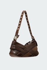 Belted Faux Leather Bag