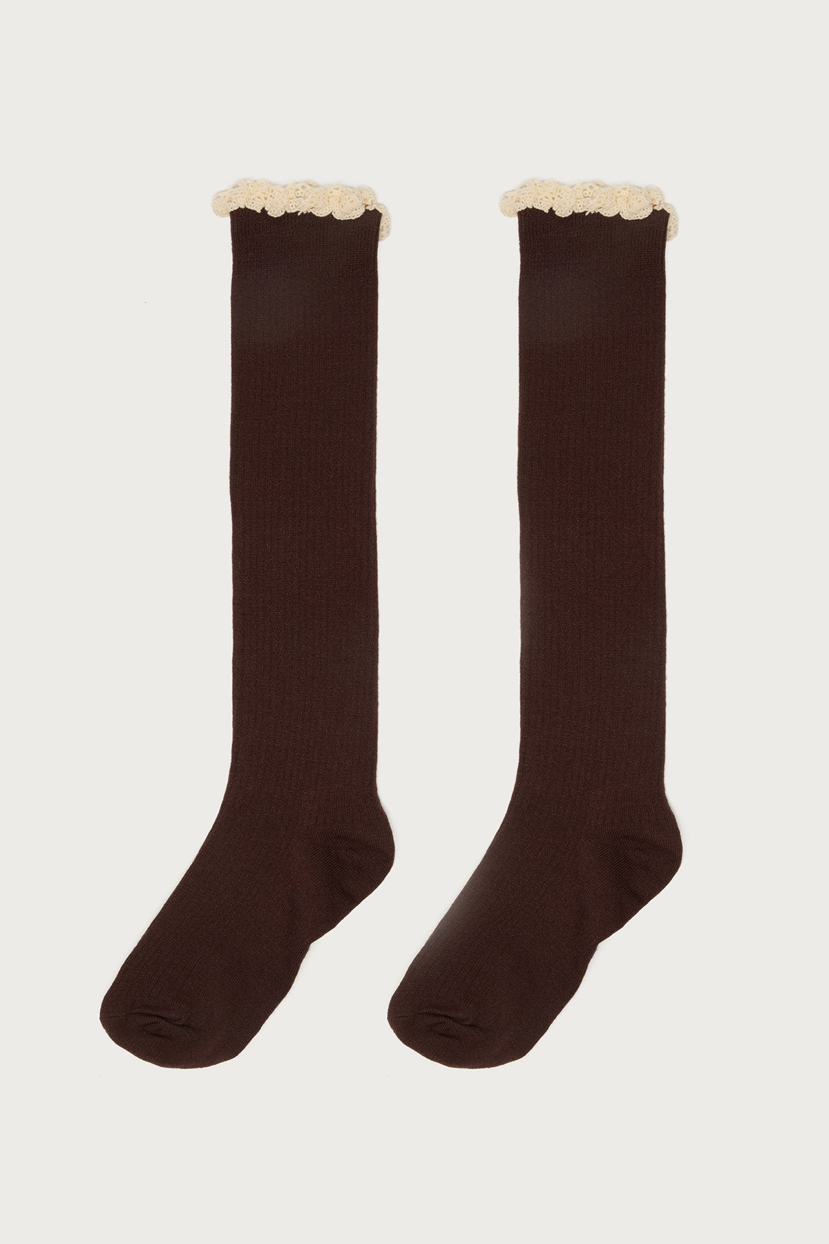 Lacey Ruffle Knee High Socks