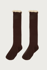 Lacey Ruffle Knee High Socks