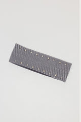 Striped Knit Studded Headband