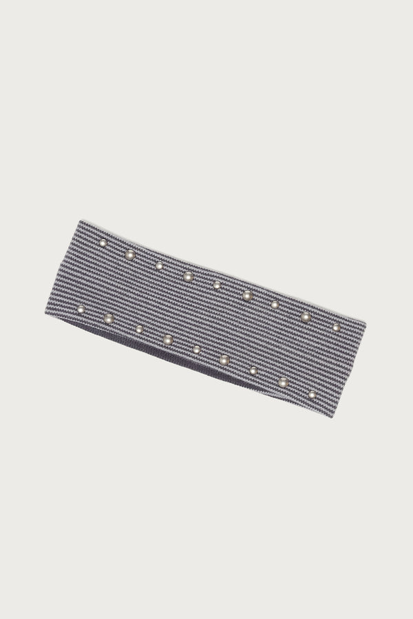 Striped Knit Studded Headband
