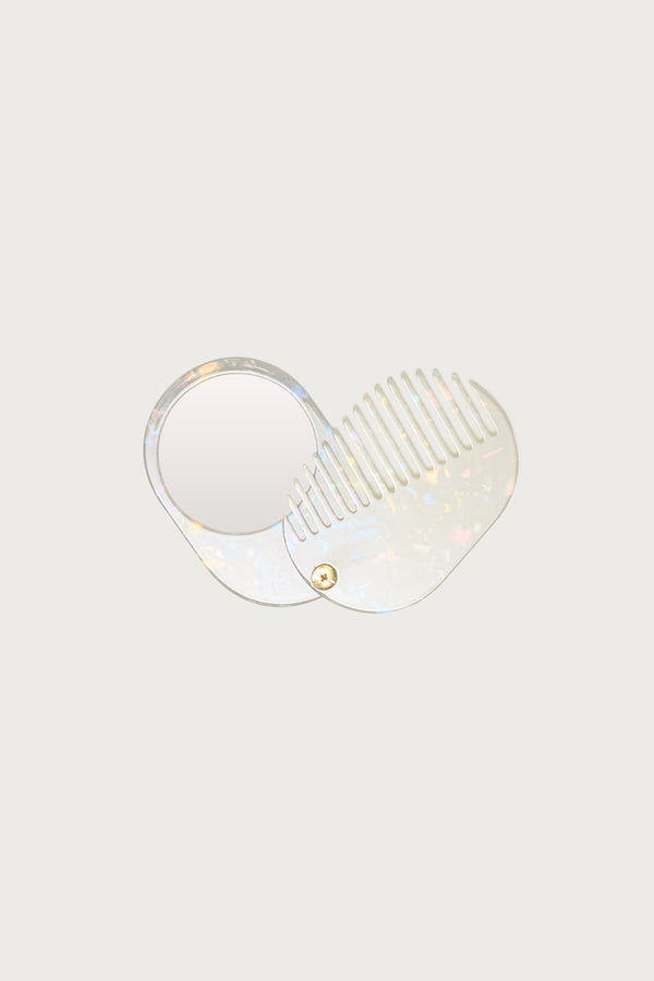 Compact Travel Comb & Mirror