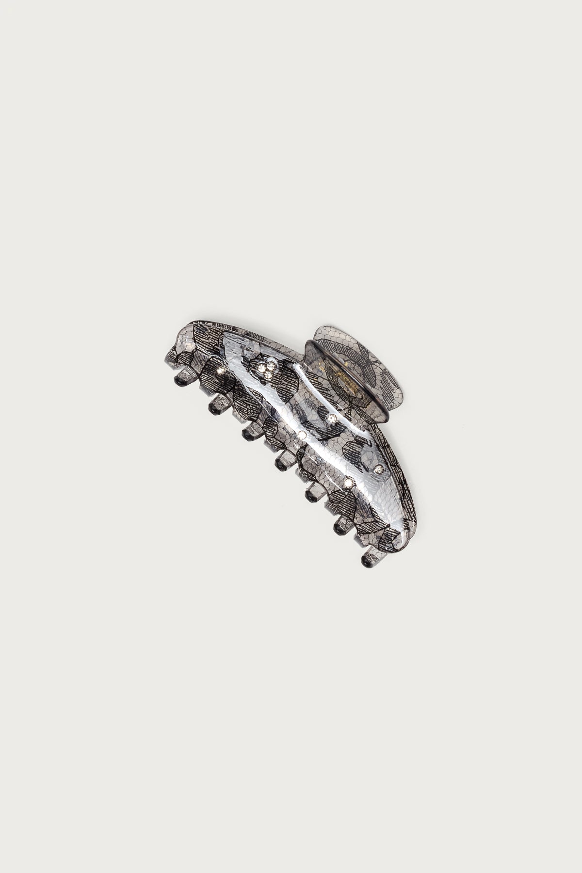 Lace And Rhinestone Claw Clip